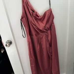 City Chic One Shoulder Rose Dress